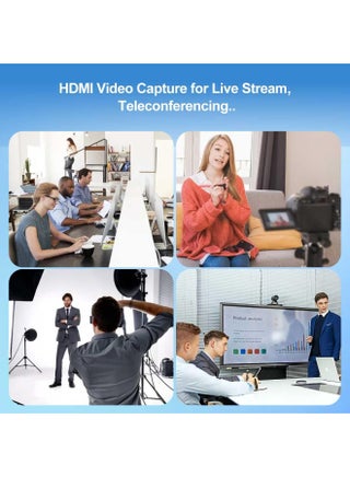 4K HDMI Video Capture Card, Cam Link Card Game Audio Adapter HDMI to USB 2.0 Record Capture Device for Streaming, Live Broadcasting, Video Conference, Teaching, Gaming - view 3